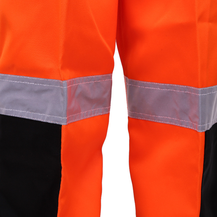 High Visibility Workwear Safety Pants Reflective Tape Men's Heavy Duty Hi-vis Work Pants