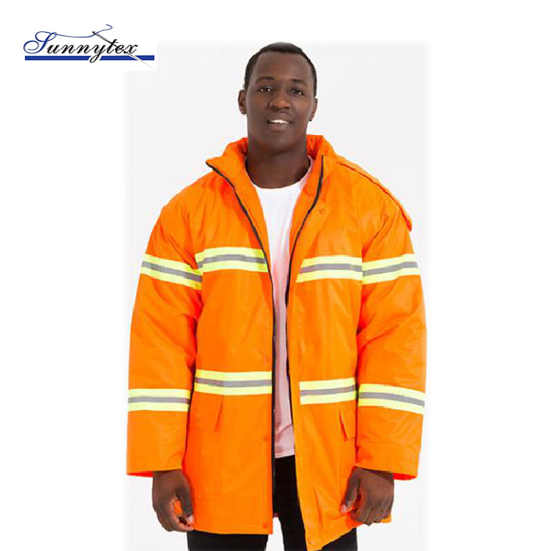 Waterproof Winter Work Wear Construction Hi Vis Class 2 Reflective Workwear Mens Safety Jacket