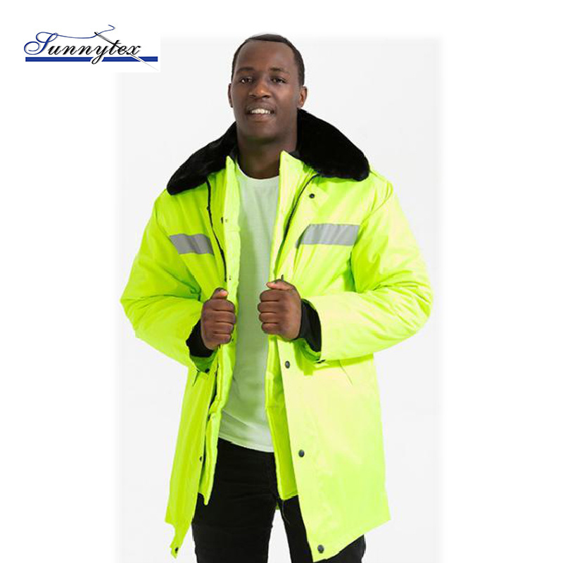 Waterproof Winter Work Wear Construction Hi Vis Class 2 Reflective Workwear Mens Safety Jacket