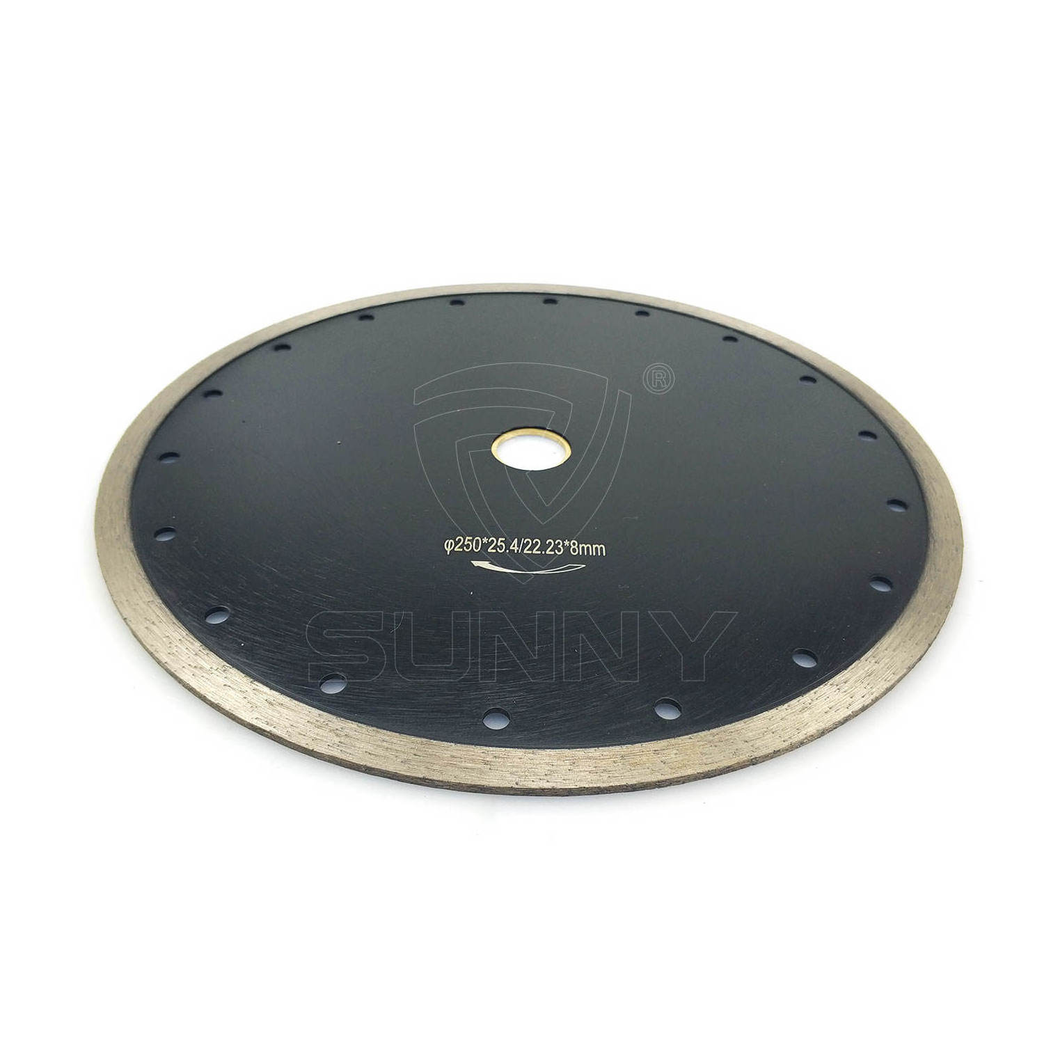 High-efficient durable diamond cutting disc 250mm continuous rim diamond cutting blade for ceramic