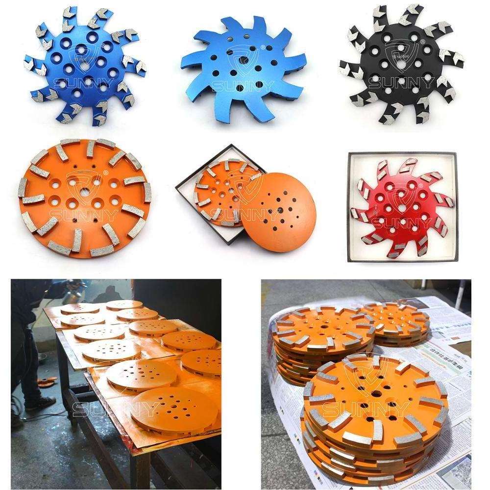 10 Inch Factory Wholesale Custom 250mm Diamond Grinding Plate Milling Wheel Sanding Disc for Concrete