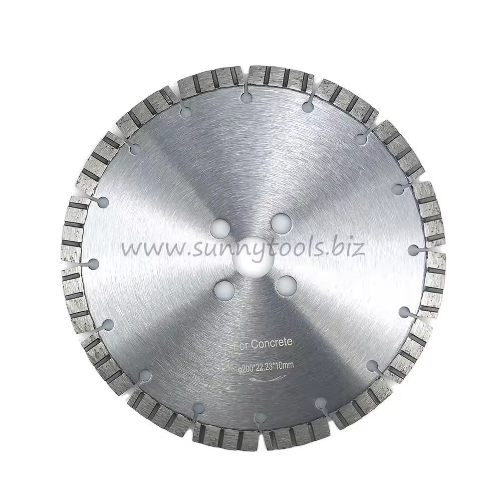 Sunny 200mm turbo tooth laser saw blade sharp diamond cutting saw blade for granite