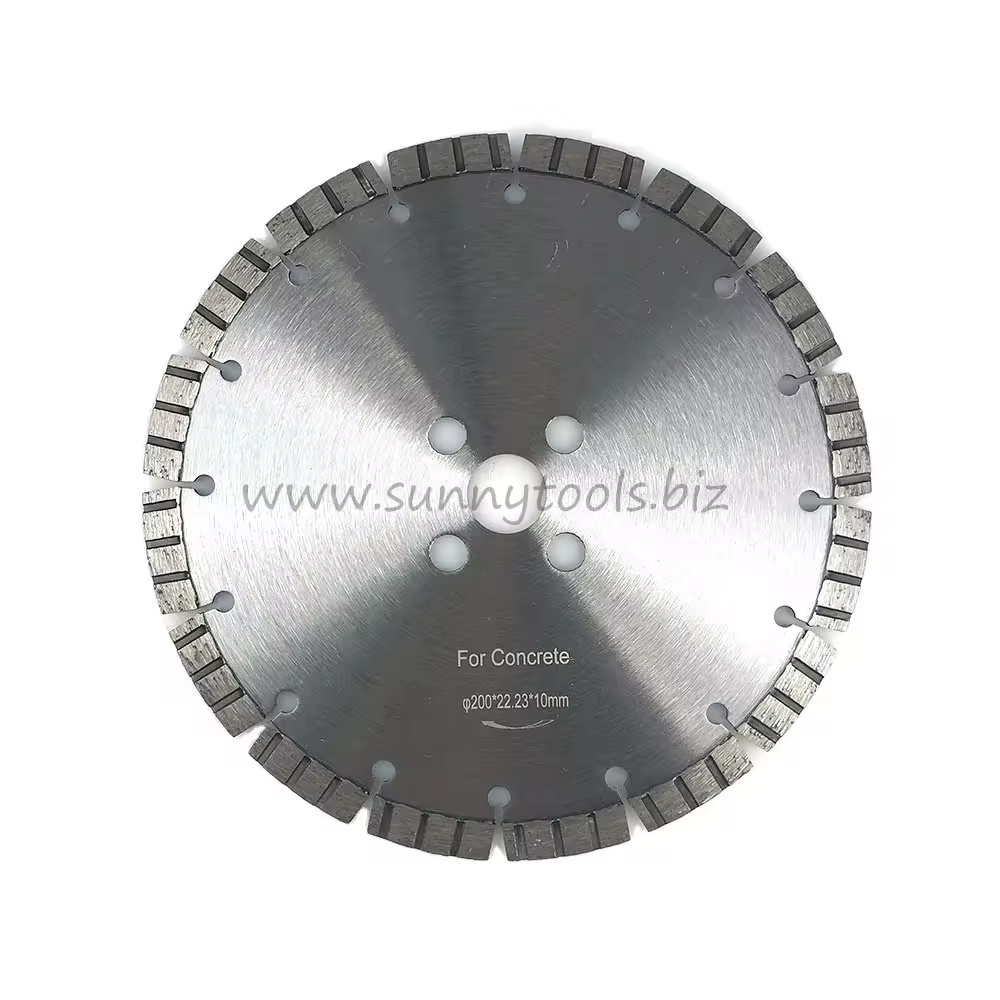 Sunny 200mm turbo tooth laser saw blade sharp diamond cutting saw blade for granite