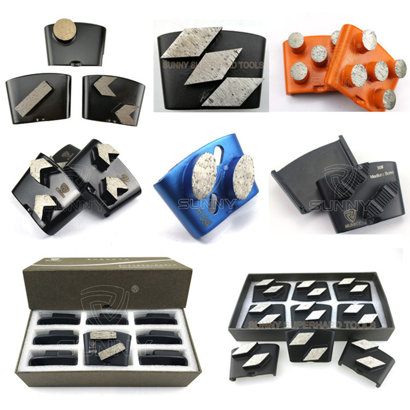 Wholesale diamond abrasive tools trapezoid 30-220# grit concrete grinding shoes floor diamond grinding tools for brand grinder