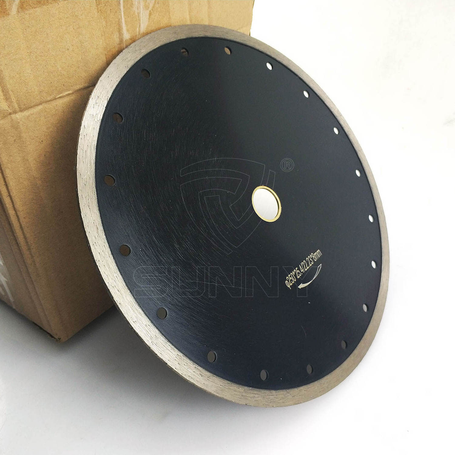 High-efficient durable diamond cutting disc 250mm continuous rim diamond cutting blade for ceramic