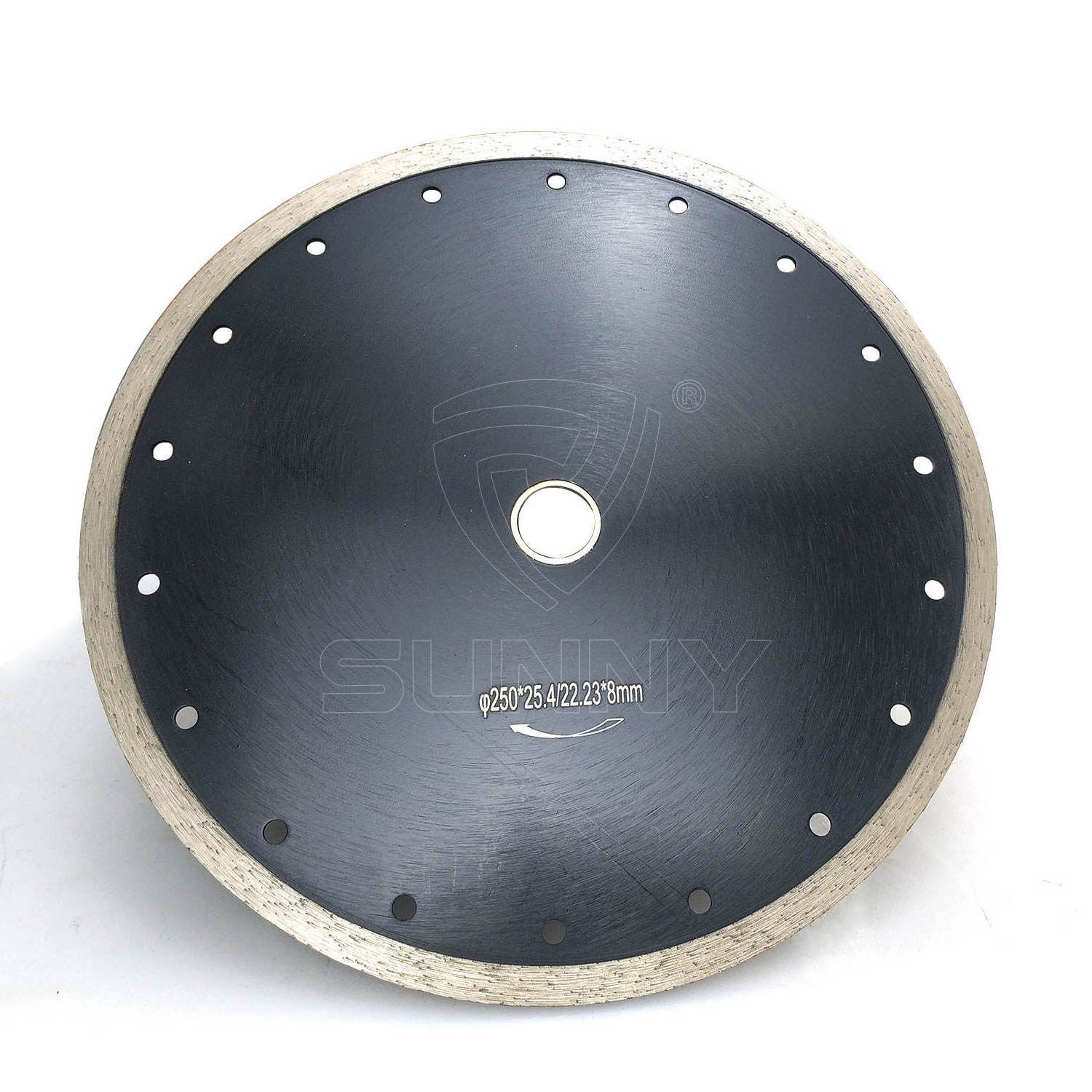 High-efficient durable diamond cutting disc 250mm continuous rim diamond cutting blade for ceramic