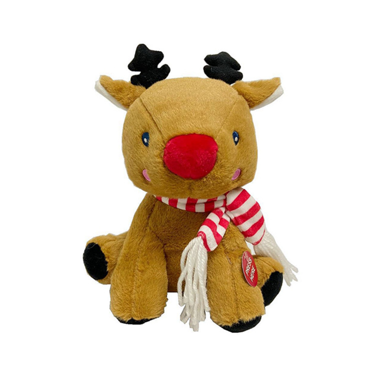 Singing Christmas Plush Reindeer Walking  Plush Toy