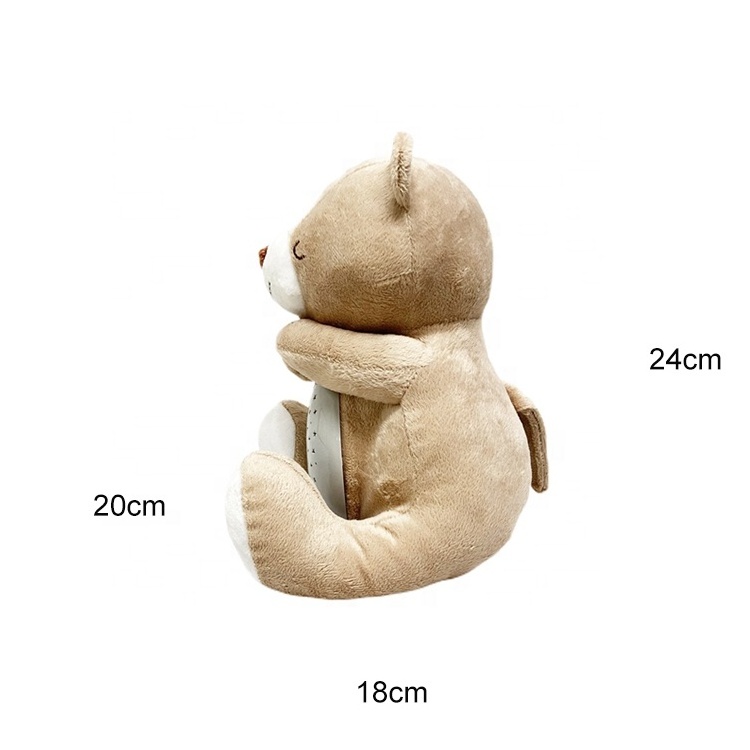 Stuffed Animals Baby Stuffed Animal Blankets Baby Sleep Aid Night Light Shusher Sound Machine For Sleeping