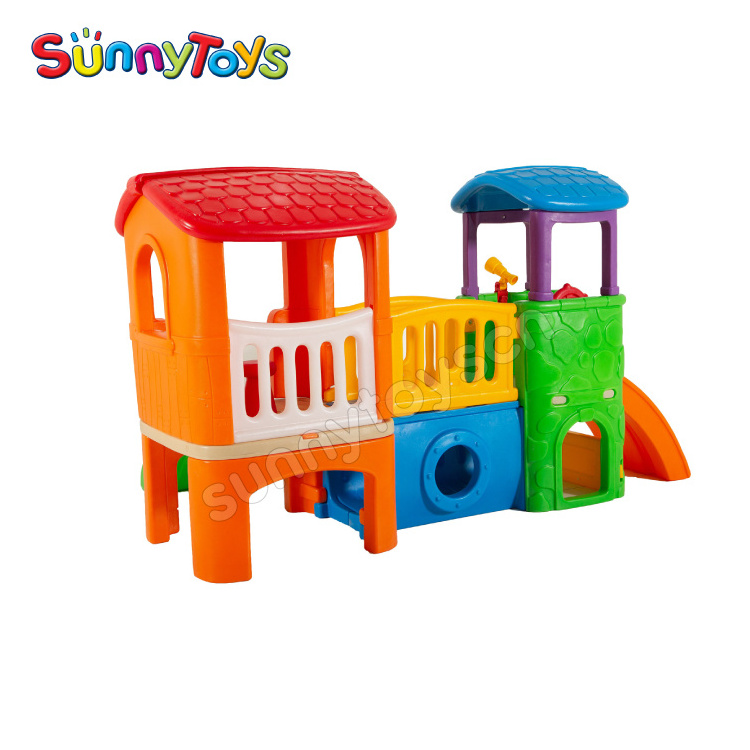 Plastic kids outdoor playground equipment for preschool outdoor swing set for preschool playground