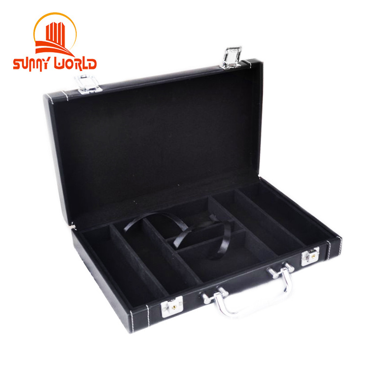 Custom PU Leather Box Case With Gamble Game Chips Poker Chip Set