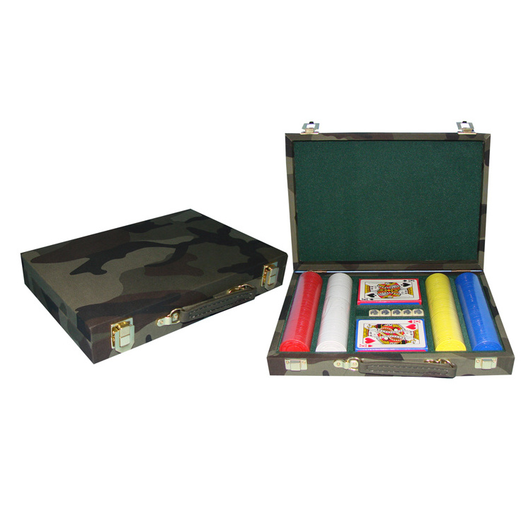 Custom PU Leather With Travel Poker Chip Case Chips Box Holder