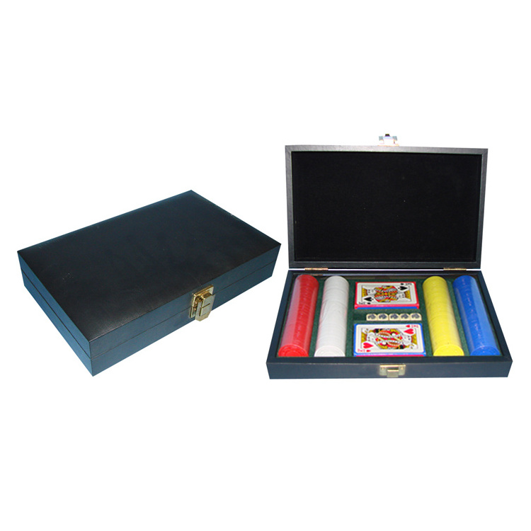 Custom PU Leather With Travel Poker Chip Case Chips Box Holder