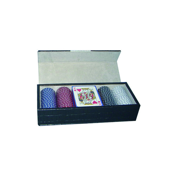 Custom Travel Poker Chips Set with PU Leather case chip Poker Set