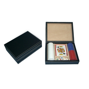 Wholesale Portable Travel Poker Chip Case PU Leather Chip Set Game Box