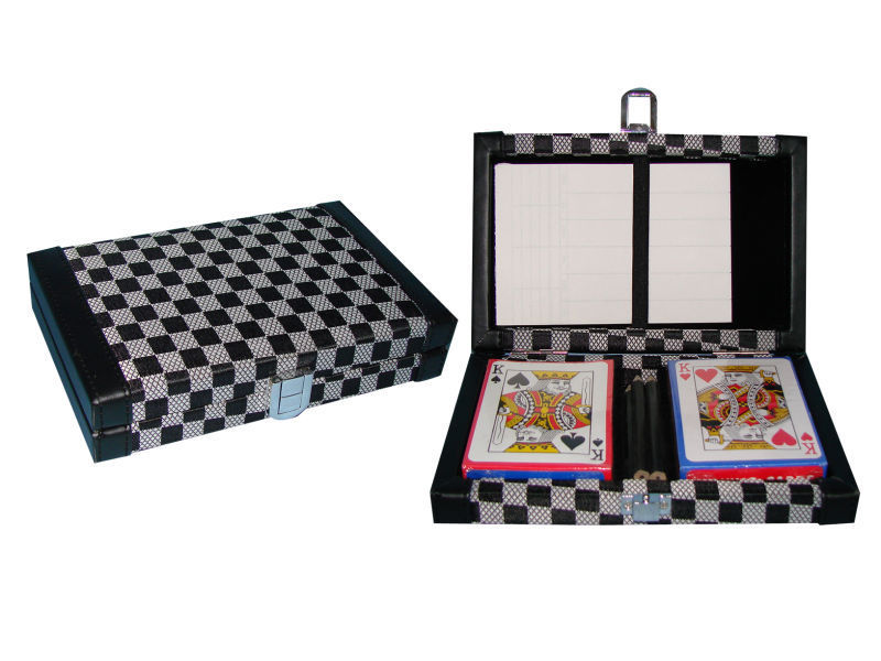 luxury leather poker case poker game set