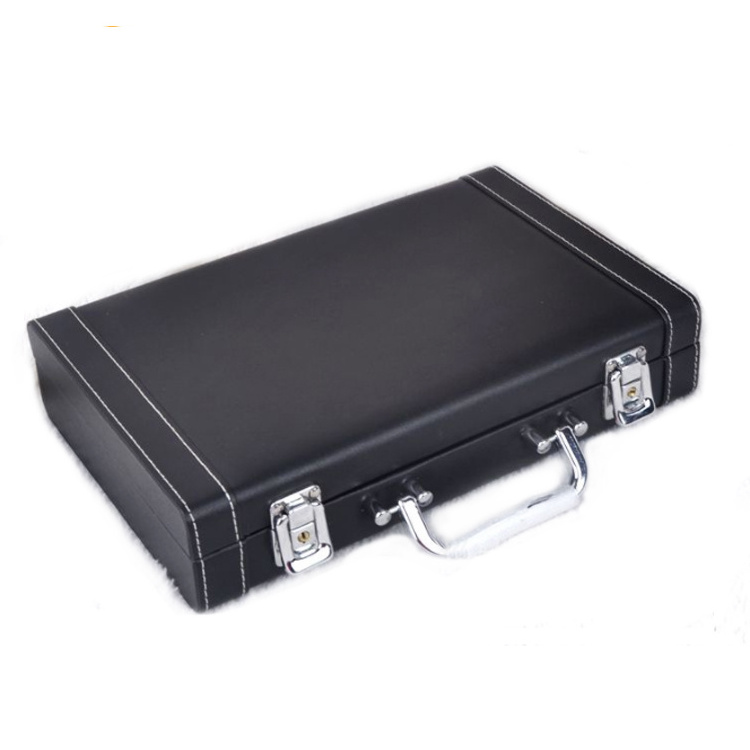 Custom PU Leather Box Case With Gamble Game Chips Poker Chip Set