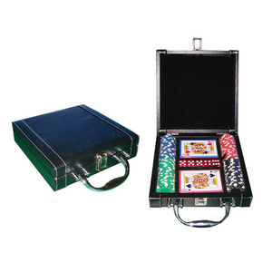 Custom PU Leather Box Case With Gamble Game Chips Poker Chip Set