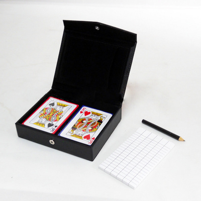 Custom PU Leather Poker Card Box Playing Cards with Packaging Case