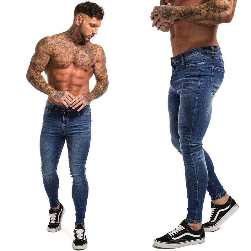 Supplier of international brands---Custom Made tapered stacked jeans for  men slim fit pants tapered men jeans trouser