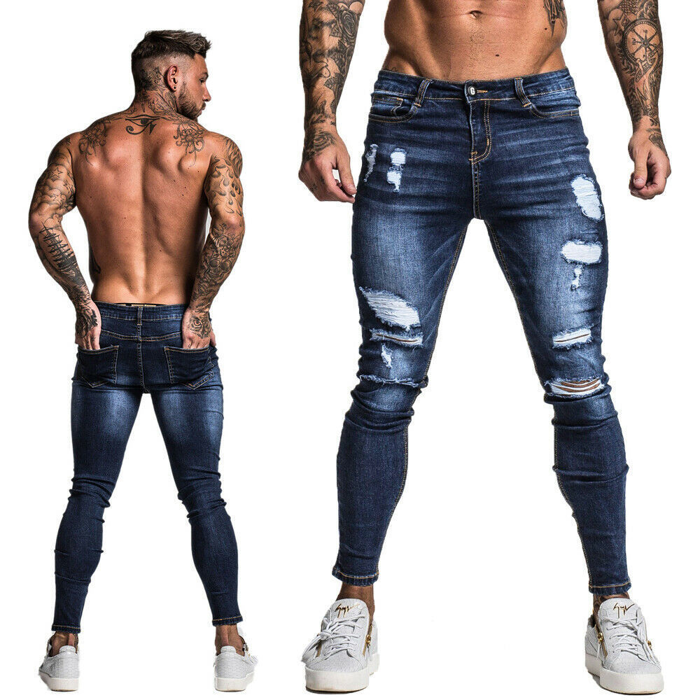 Supplier of international brands---Custom Made tapered stacked jeans for  men slim fit pants tapered men jeans trouser