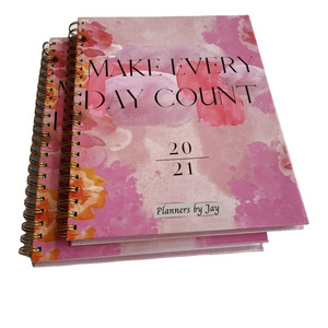 Paper Hardcover Wire Binding Custom Daily Weekly Monthly Planner Printing