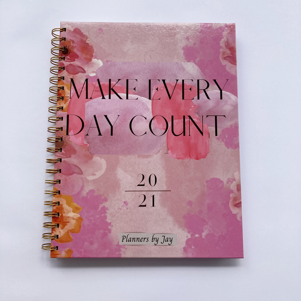 Paper Hardcover Wire Binding Custom Daily Weekly Monthly Planner Printing