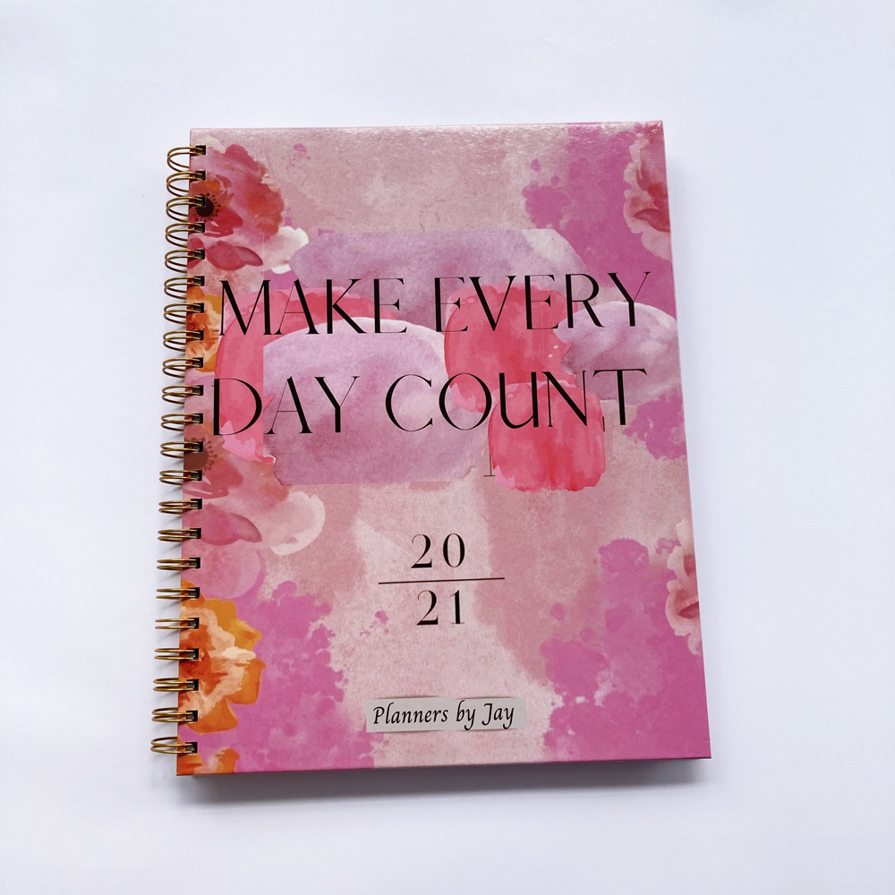 Paper Hardcover Wire Binding Custom Daily Weekly Monthly Planner Printing