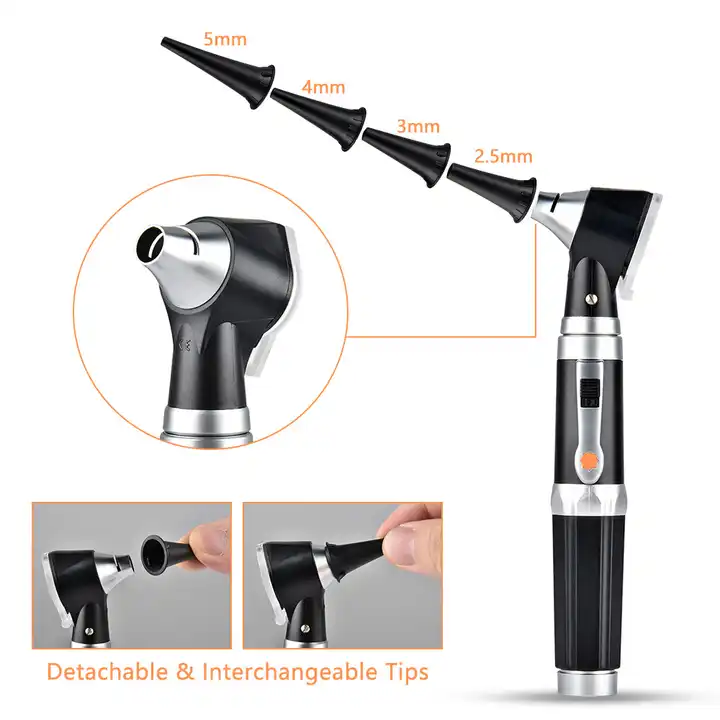 Professional Medical Equipment Wireless Digital Fiber Optic Ent Ear Standard Otoscope Ophthalmoscope Set