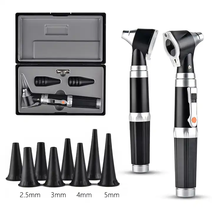 Professional Medical Equipment Wireless Digital Fiber Optic Ent Ear Standard Otoscope Ophthalmoscope Set