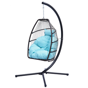 Indoor Outdoor Hanging Swing Chair Garden Folding Leisure Egg Hammock Chair