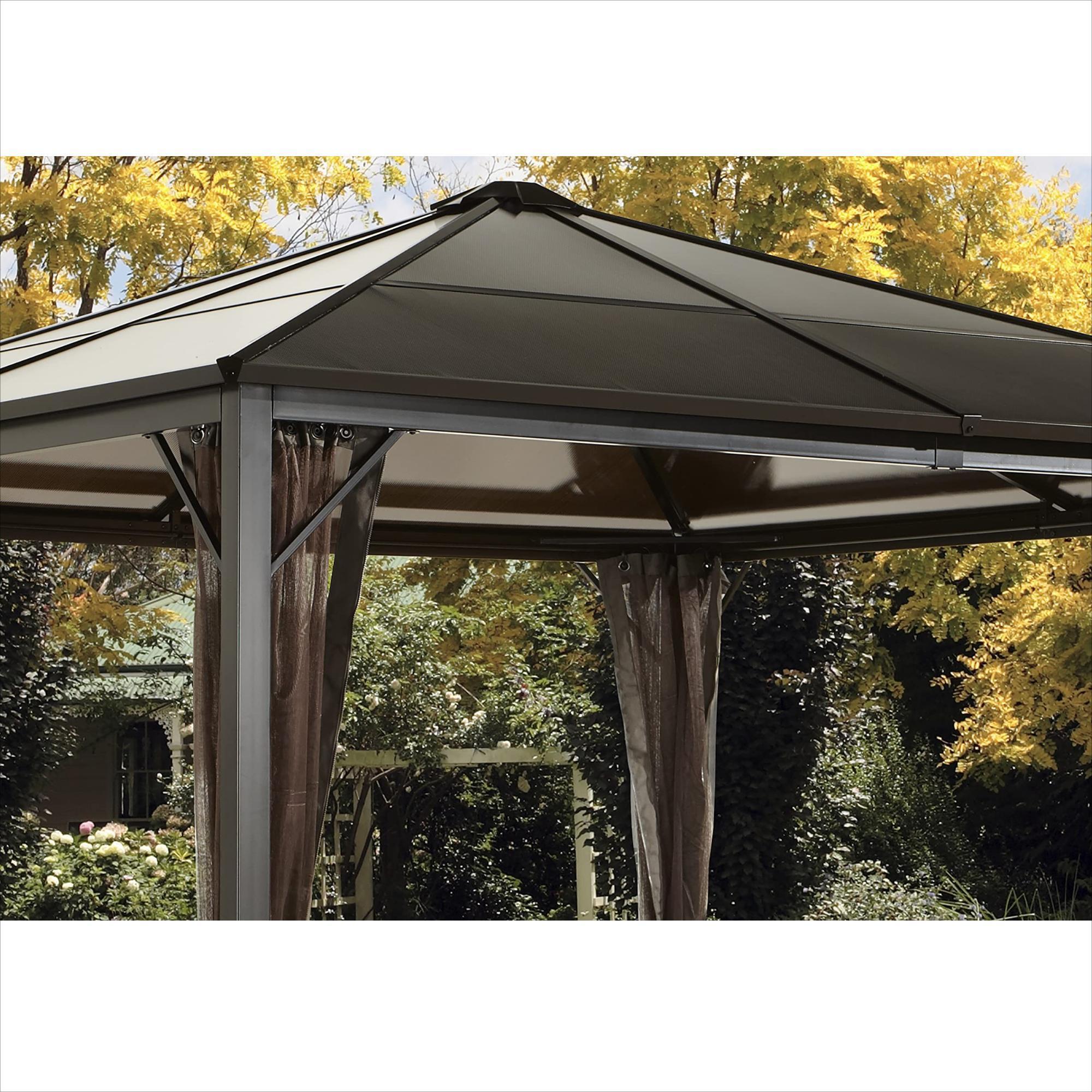 Customized Hot sale Hardtop Aluminum Canopy Tent 10'X12'With Netting And Curtains Gazebo Outdoor