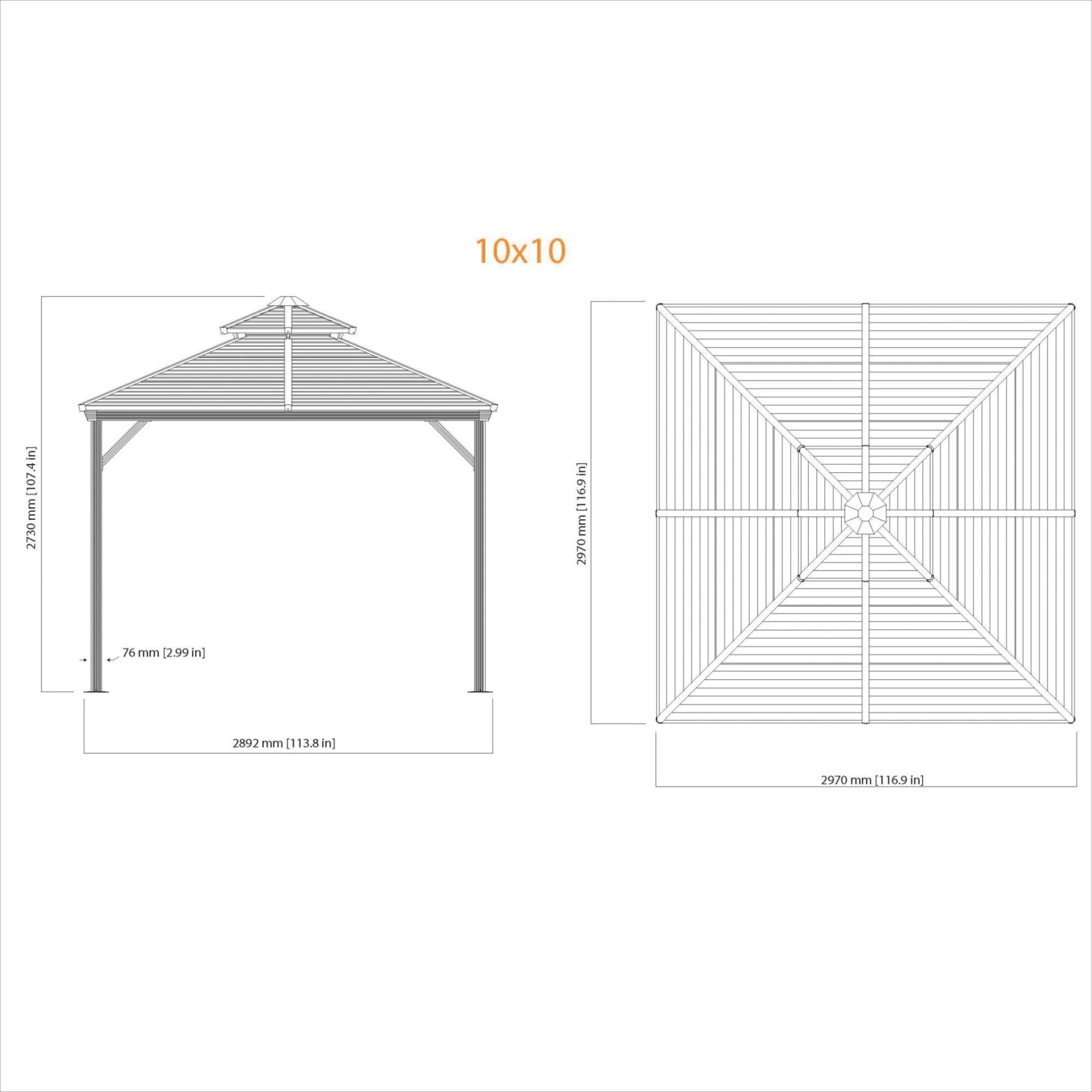 Outdoor Hot Sale Hardtop Gazebo With Sidewall And Netting 3X4M Aluminum Tent Garden Outdoor Gazebo