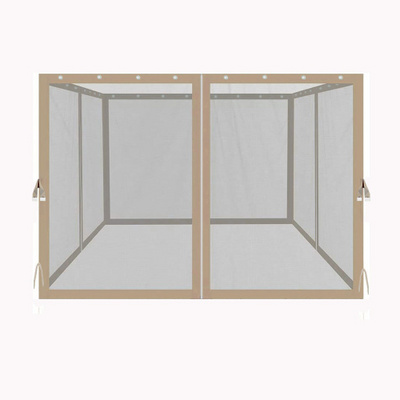 only mosquito net for Outdoor Garden Gazebo With 4-side Mosquito Netting Outdoor Pool-Side Patio shade Metal Canopy Gazebo