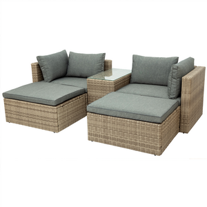 Outdoor Wicker Rattan Furniture Patio Chair Garden Table Leisure Rattan Sofa Set