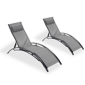 Outdoor Garden Sun Loungers Aluminium textlenen Chaise Lounge Beach Chaise Lounge