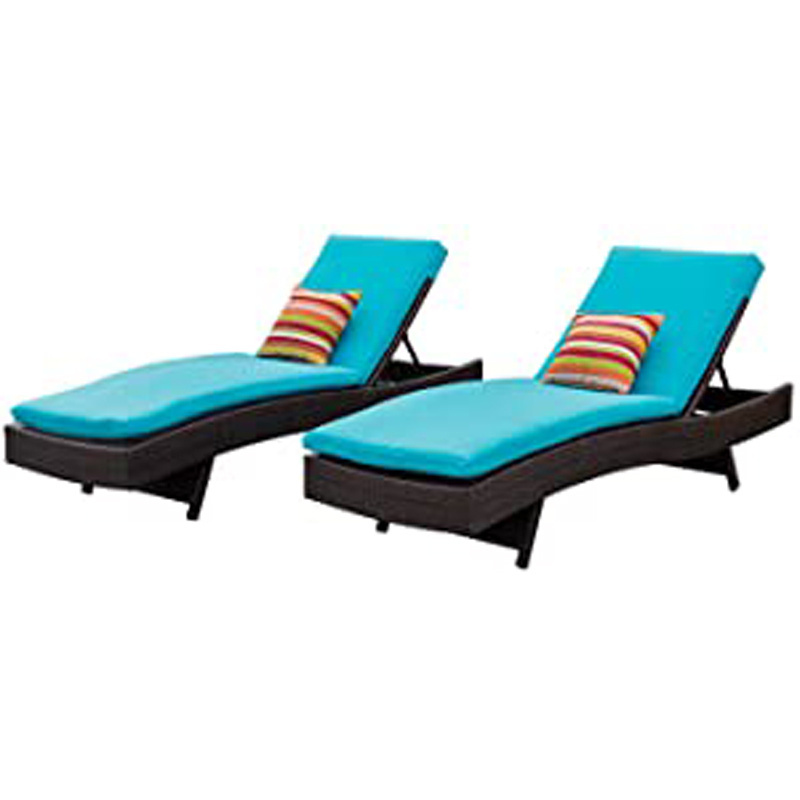 Outdoor Furniture Garden Rattan chaise lounge S Shaped lounge chair