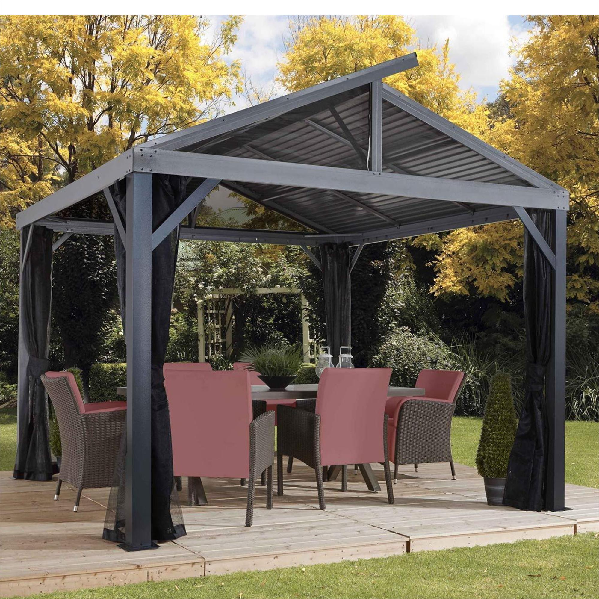 Factory Sale Customized Outdoor Adjustable Louvered Roof Gazebo High Quality Aluminum Pergola