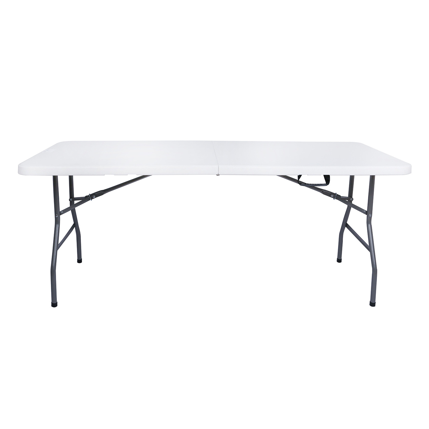 Outdoor Rectangular Table 1.8M Temporary Office Meeting Folding Table White Plastic Steel Folding in Half Table