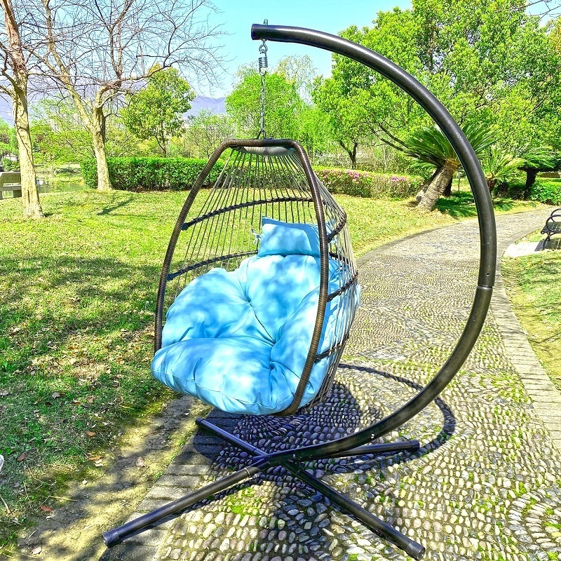 Indoor Outdoor Hanging Swing Chair Garden Folding Leisure Egg Hammock Chair