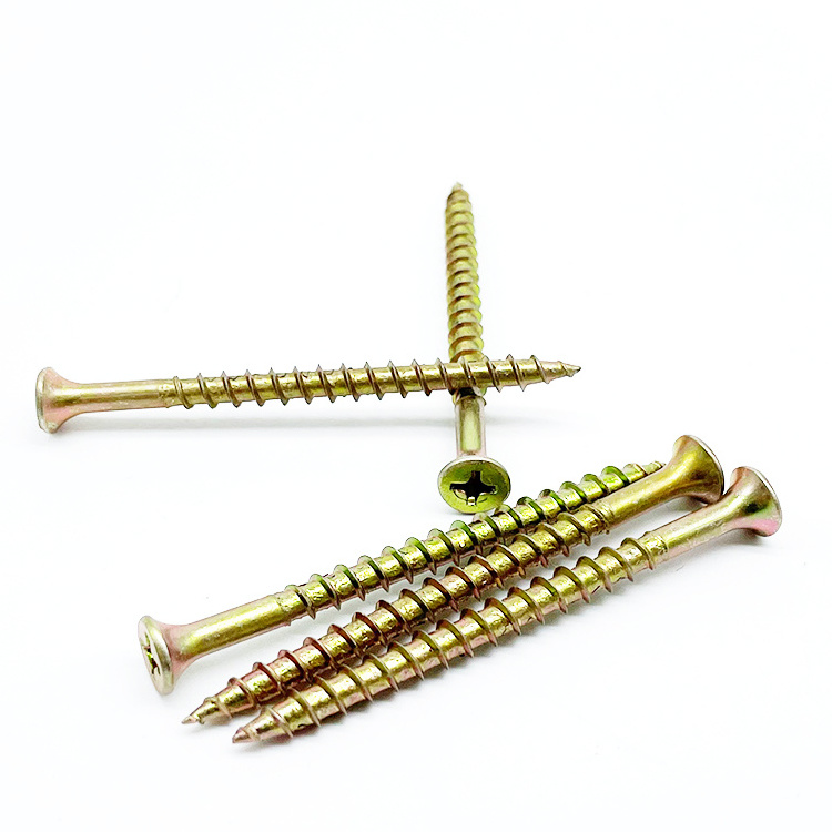 Direct Factory All Size of Flat Head CSK Phillips Half Thread Wood Screw Yellow Zinc Gypsum Board Dry Wall Drywall Screws