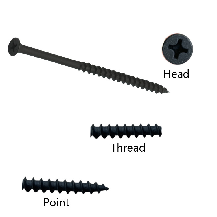 Din18182  Best Black Phosphated Self Tapping Self Drilling Bugle Head Drywall Screws for Wood