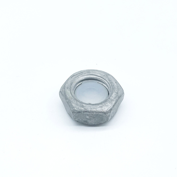 Hot Dip Galvanized Thin Anti-theft Nut for Electric Power Railway Lock Hex Nut with balls