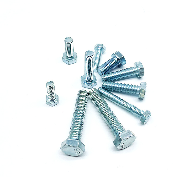 Din933 Grade 4.8/ 8.8/ 10.9/ 12.9 Ect Fully Thread 9mm Hexagon Head Bolt Carbon Steel Hex Bolt