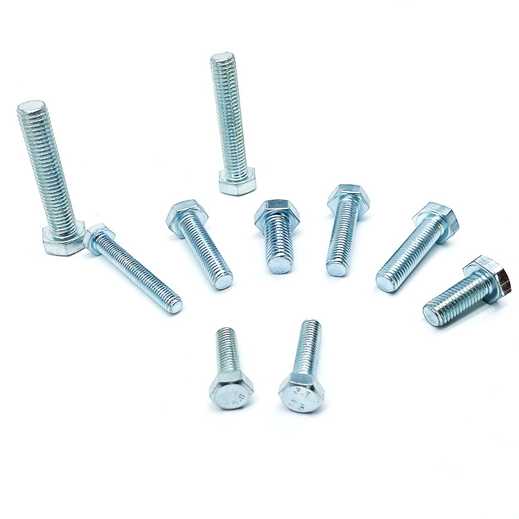 Din933 Grade 4.8/ 8.8/ 10.9/ 12.9 Ect Fully Thread 9mm Hexagon Head Bolt Carbon Steel Hex Bolt