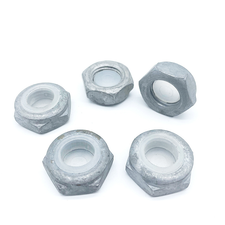 Hot Dip Galvanized Thin Anti-theft Nut for Electric Power Railway Lock Hex Nut with balls