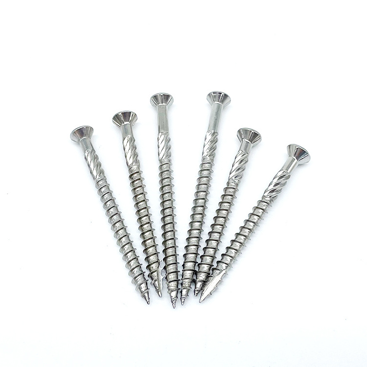 316 Stainless T-25 Star Drive Plated Steel Flat Head with Nibs to Countersink Type-17 Cutting Point Torx Wood Deck Screws