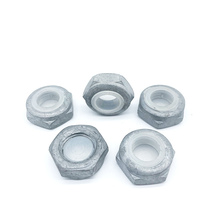 Hot Dip Galvanized Thin Anti-theft Nut for Electric Power Railway Lock Hex Nut with balls