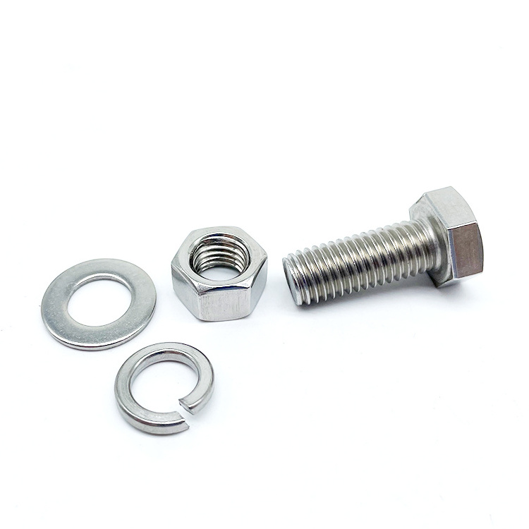 Din 931 Din 933 Stainless Steel M16 M24 Hex Bolts and Hex Nut with Washer