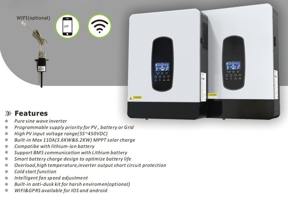 Sunoren 3KW Off Grid  inverter hybrid solar inverter with mppt charge controller solar inverter