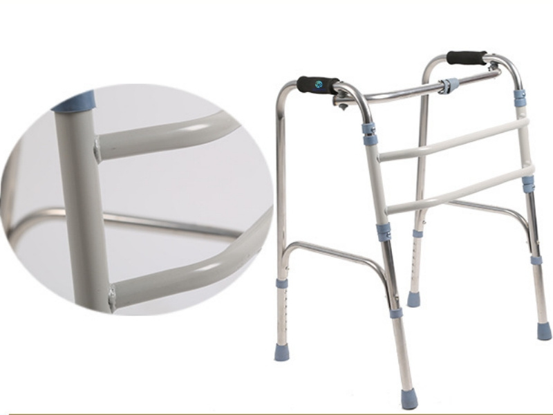 Manufacturer Lightweight Stainless Steel Walker for Adults Folding Walking Aids for Elderly